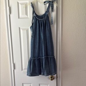 Source Unknown Blue Tiered Ruffled Sundress
